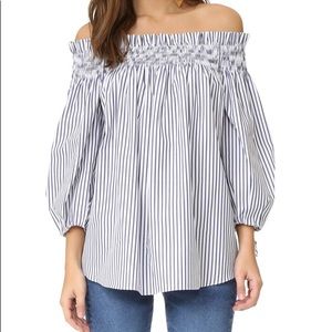 High end off the shoulder blouse